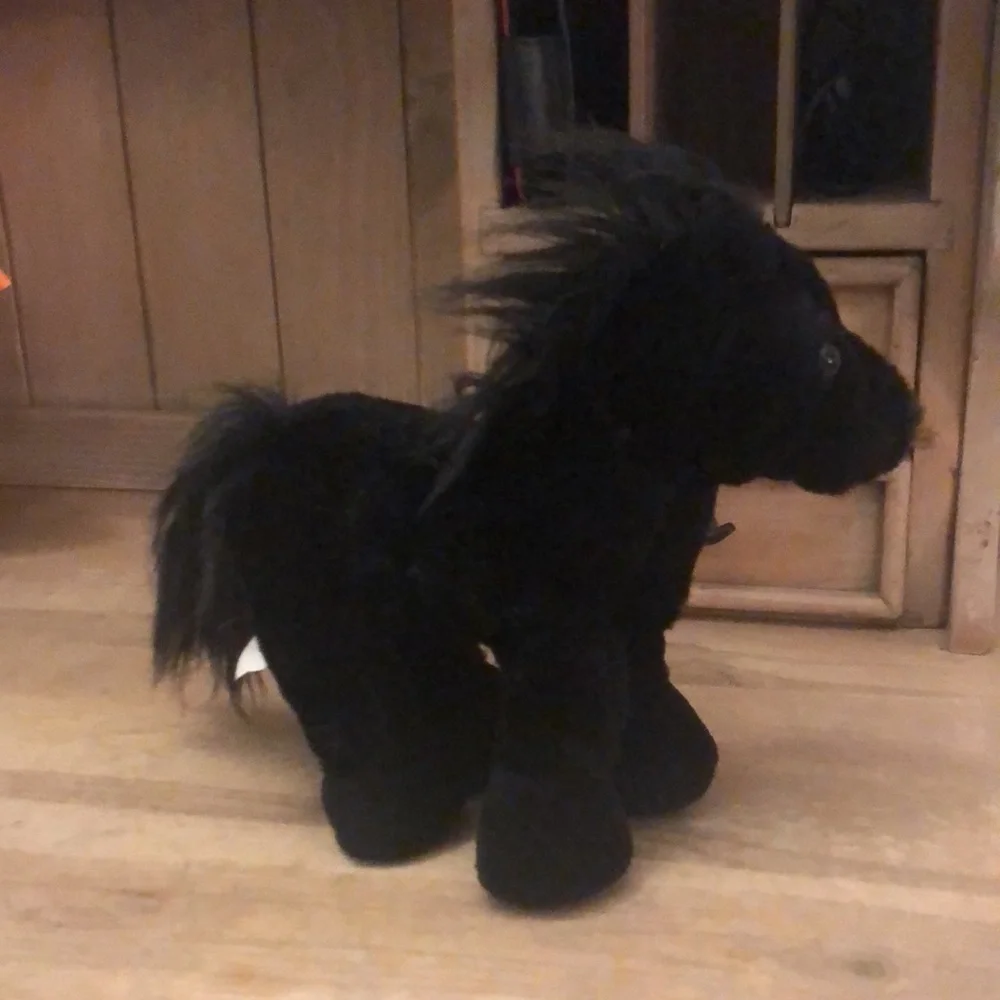 Ganz Black Stallion Horse Plush Webkinz No Code Pony Stuffed Animal